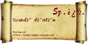 Szabó Ádám névjegykártya