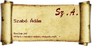 Szabó Ádám névjegykártya